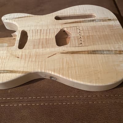 unfinished natural tele telecaster t-style body image 3