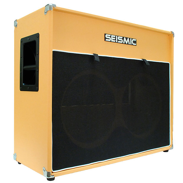 Seismic Audio Luke-2x12V_ORBL Vintage Empty 2x12" Guitar Cab image 1