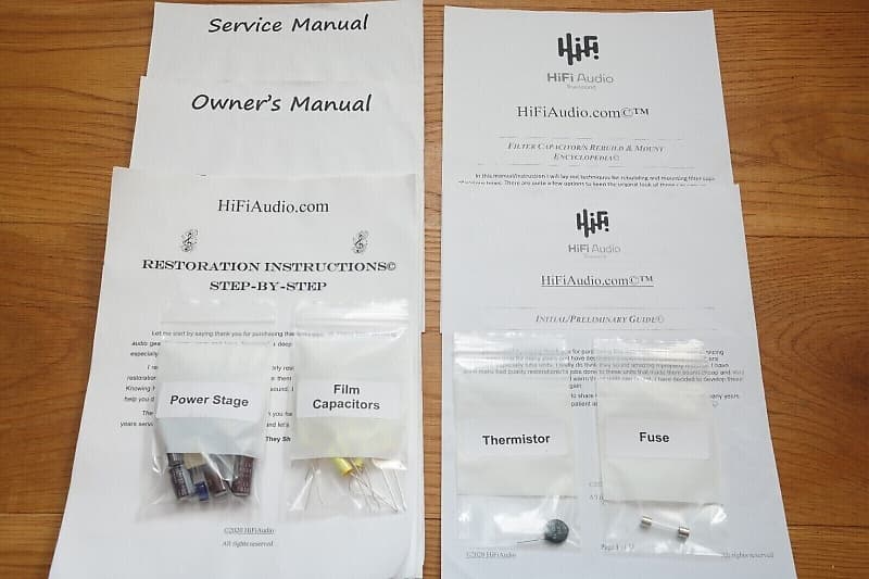 McIntosh MR71 restoration kit filter capacitor repair rebuild fix  			