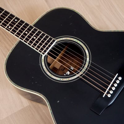 1980s Morris MF-50 X-Braced Auditorium Acoustic Guitar Black 1980s Morris MF-50 X-Braced Auditorium Acoustic Guitar Black