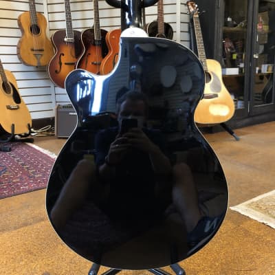 Oscar Schmidt OB100B Acoustic-Electric Bass Black w/Padded Gig Bag image 3