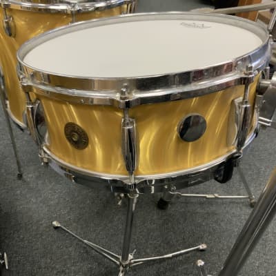 Gretsch 12/14/20/5.5 Progressive Jazz 60s drum set gold satin flame. MINT! image 7