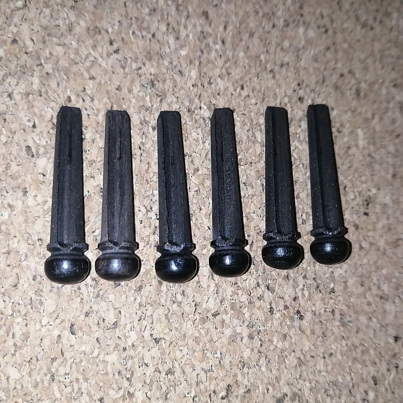 Ebony wood bridge pins, Size 1.3, handcrafted in US Reverb