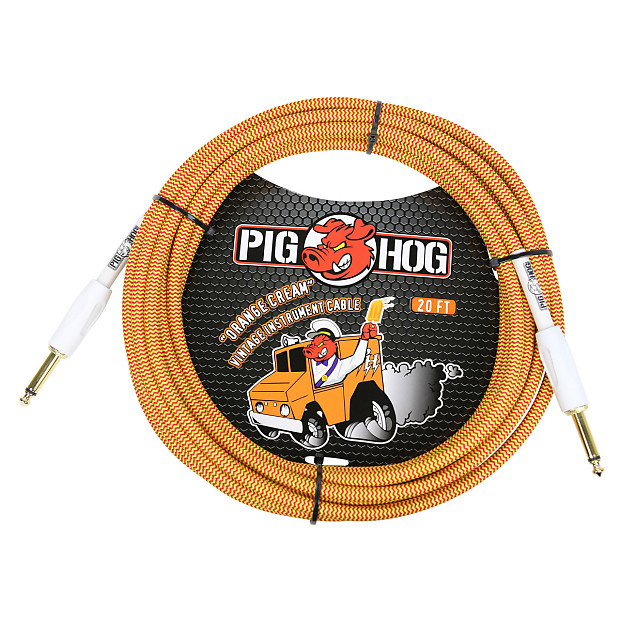 Pig Hog PCH20CC Vintage Series 1/4" TS Straight Instrument/Guitar Cable - 20' image 3