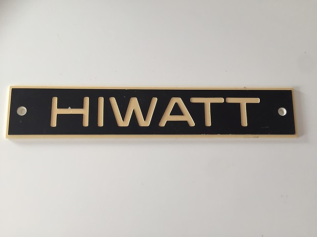 Hiwatt Amp Logo Plate late 1970s imagen 1