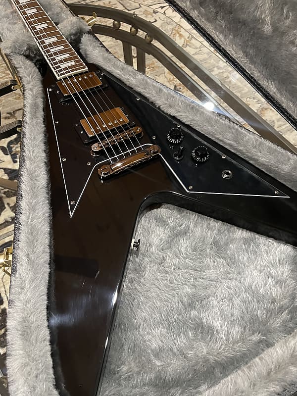 Edwards by ESP E-FV-120D Flying V 2015 Black Made in Japan Edwards by ESP E-FV-120D Flying V 2015 Black Made in Japan