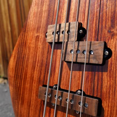 Dean USA Custom Hillsboro - Oiled Cocobolo Top 4-String Electric Bass Guitar w/  Black Tolex Case (2023) image 7