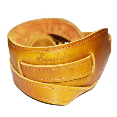 Souldier Vintage Leather Saddle Strap - Brown Mustard image 1