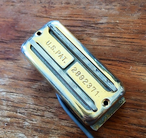 Gretsch Supertron double blade guitar bass pickup c 1960 s Gold original vintage USA