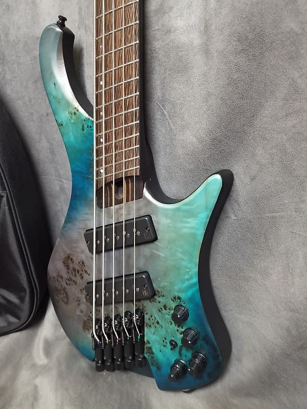 Ibanez Bass Workshop EHB1505MS TSF Limited Finish Tropical Seafloor Flat  Headless Multi Scale | Reverb