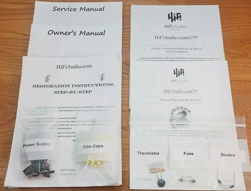 Harman Kardon A250 restoration kit filter capacitor repair rebuild fix  			