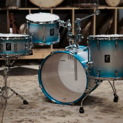 Sonor 12/14/18/6x14" AQ2 Bop Kit Drum Set 2023 - Aqua Silver Burst image 2