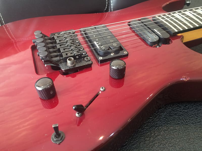 Grover Jackson Dinky Axe Custom 1993 Gradation Red | Reverb