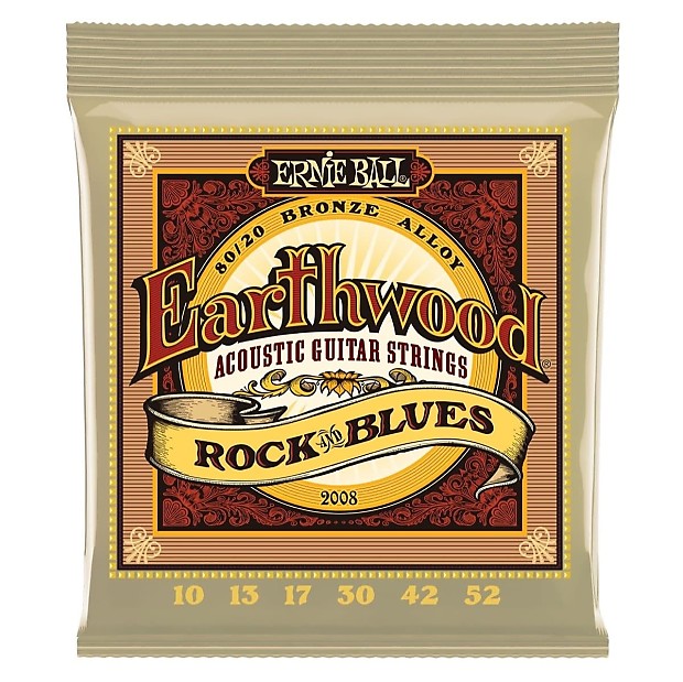 Ernie Ball 2008 Earthwood 80/20 Bronze Rock and Blues Acoustic Guitar Strings, .010 - .052 image 1