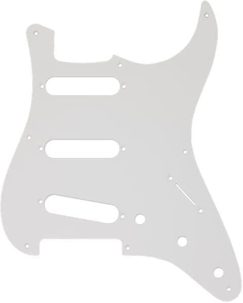 Fender Pickguard, Stratocaster® S/S/S, 8-Hole Mount, White, 1-Ply image 1