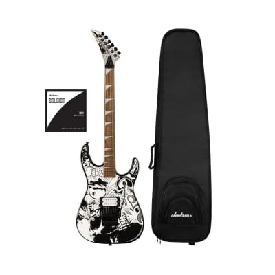 Jackson X Series Dinky DK1 H 6-String Solid Body Maple Electric Guitar -Right-Handed (Skull Kaos) Bundle with Protective Gig Bag, and 6-String Nickel-Plated Strings image 1