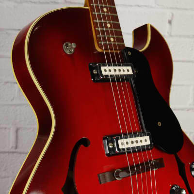 Galanti (Guild) Hollowbody Electric Guitar c1969 Red Burst w/Chip Case #201124 image 10