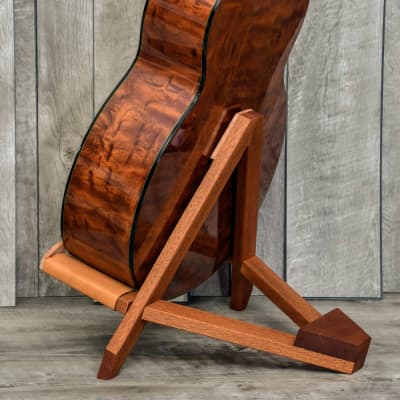 Acoustic Guitar Stand Mahogany and Maple, Classical Guitar, Boutique Wood Guitar Stand for sale