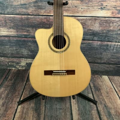 Ortega Left Handed RCE138-L Slim Neck Acoustic Electric Cutaway Classical Guitar image 2