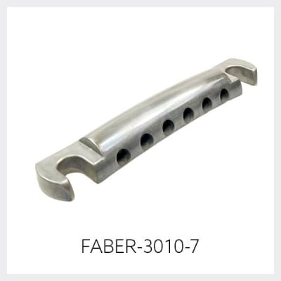 Faber TP-'59 Vintage Spec Aluminium Stop Tailpiece - nickel image 8