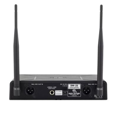 Nady DW-22 LT-HM Dual Digital Wireless System w/Two Lapel Microphones + Two Headset Microphones image 4