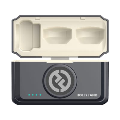 Hollyland LARK M2 Wireless Lavalier Microphone Combo (Shine Charcoal) + 2x Hollyland Lavalier Microphone: Omni Sound, Wide Compatibility (3.5mm) image 3