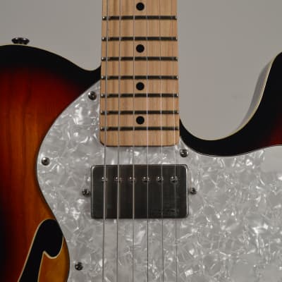 Pre-Owned Dillion T-Style Sunburst Semi-Hollow Electric Guitar image 3