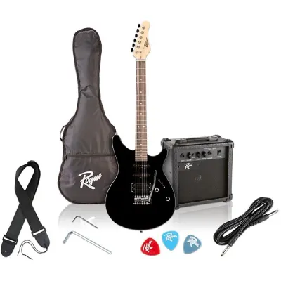 Rogue Rocketeer Electric Guitar Pack  Black image 1