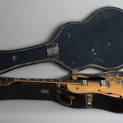 Guild  Duane Eddy Jr B Thinline Hollow Body Electric Guitar (1962), ser. #22169, original black hard shell case. image 10