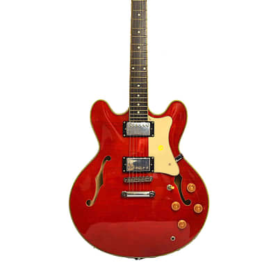 Alden AD 133 Semi Acoustic Cherry Red Hollow Body Electric Guitar ES-335 Style New image 1