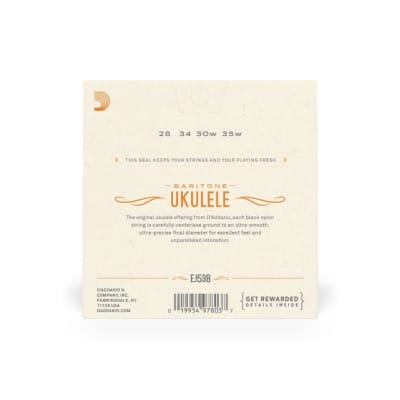 D'Addario EJ53B Pro-Arté Rectified Ukulele Strings, Baritone image 3