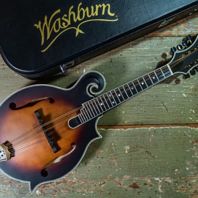 Washburn M118SWK Florentine Vintage Americana Series F-Style All-Solid Mandolin w/Hardshell Case image 1