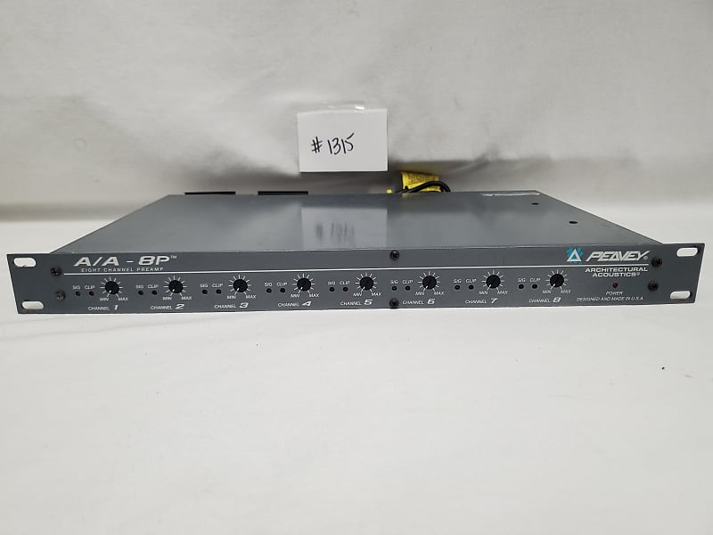 Peavey Architectural Acoustics A/A 8P 8 Channel Preamplifier #1315 Good Used Working Condition image 1