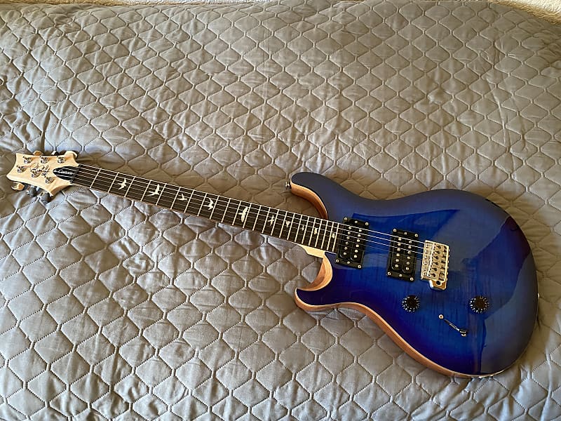 PRS SE Custom 24 Left-Handed 2021 - Faded Blue Burst | Reverb