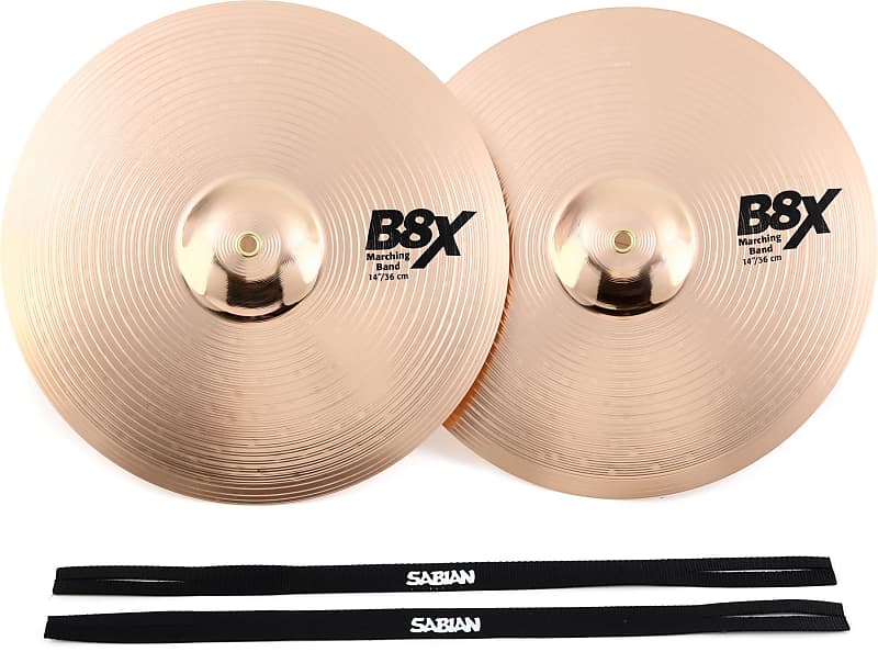 Sabian B8X Marching Band Hand Cymbals (Pair) 14 inch Reverb