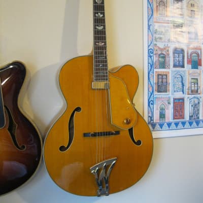 Washburn J-10 Orleans 1997 Spruce/Flamed Sycamore 17" Deep-Bodied  Archtop Jazz Electric Guitar Rare image 2