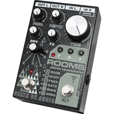 Death by Audio ROOMS Stereo Multi-Function Digital Reverb Guitar Effect Pedal image 6