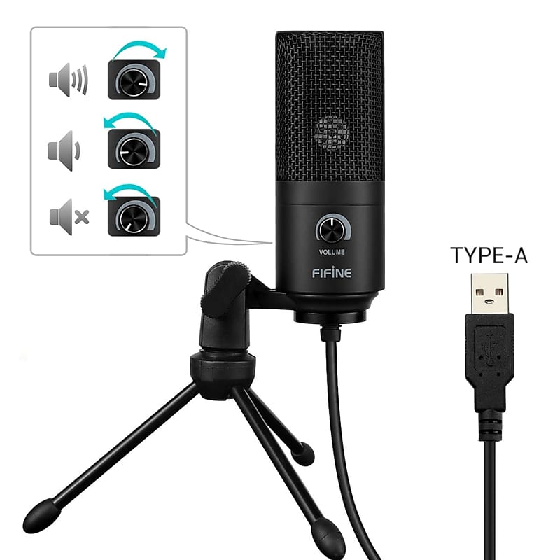 Micrófono Fifine T683 Kit para Streaming/Podcasting Negro