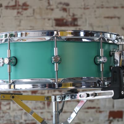 HHG Drums 14x5.5 Tiffany Blue Solid aluminum snare drum 2024 image 3