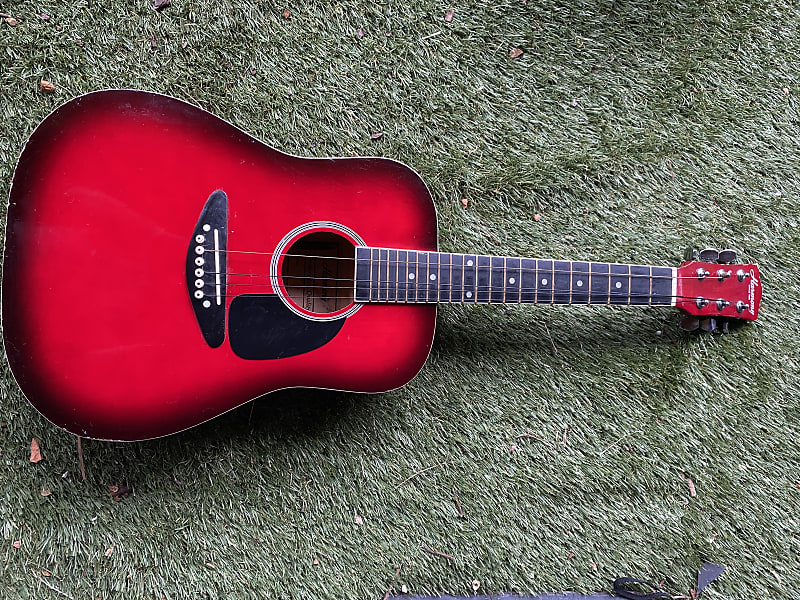Harmony Junior Acoustic Guitar 1/2 Size 01253 - Redburst image 1
