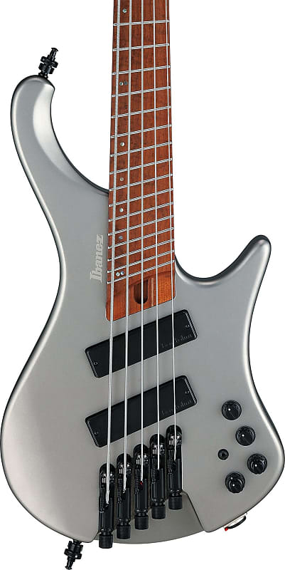 Ibanez EHB1005SMS Headless Multi Scale 5-String Bass, Metallic Gray Matte w/ Bag image 1
