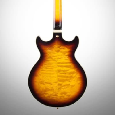 Ibanez Artcore Expressionist AM93QM Semi-Hollowbody Electric Guitar, Antique Yellow Sunburst image 6