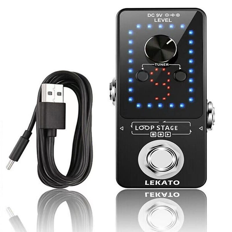 LEKATO Electric Guitar Bass Effects Pedal Looper Station 9 Loop 40Mins Tuner
