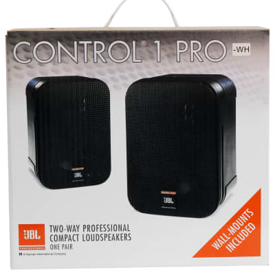 (2) JBL C1PRO-WH Control 1 PRO White 5.25" Wall Mount Home/Commercial Speakers image 7