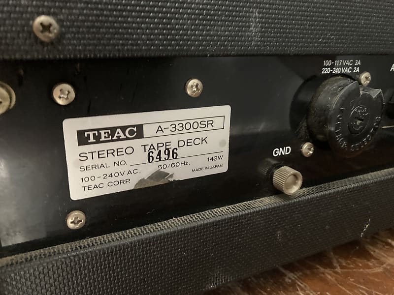 TEAC A-3300SR AUTO REVERSE 4 track 10.5 inch reel to reel tape deck recorder  SEE VIDEO!!