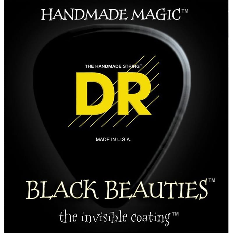 DR Strings Black Beauties Black Colored Electric Guitar Strings: 7-String Medium 10-56 image 1