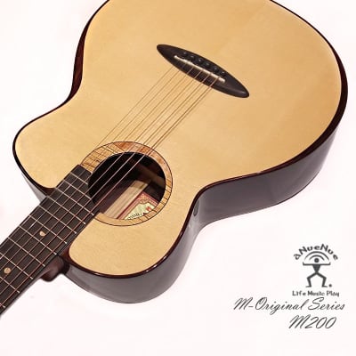 aNueNue M200 all Solid Moon Spruce & Indian Rosewood 36' Travel size Guitar acoustic image 5