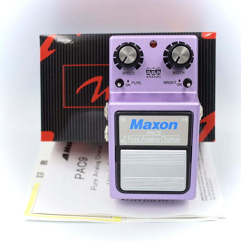 Maxon PAC-9 PAC9 Pure Analog Chorus With Original Box Guitar Effect Pedal  20YPAC008