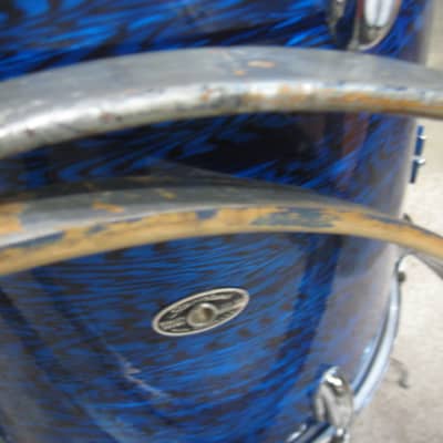 Slingerland/Ludwig?? 2 - 25 1/2" maple bass drum hoops 1920's silver/refin   (321) image 3