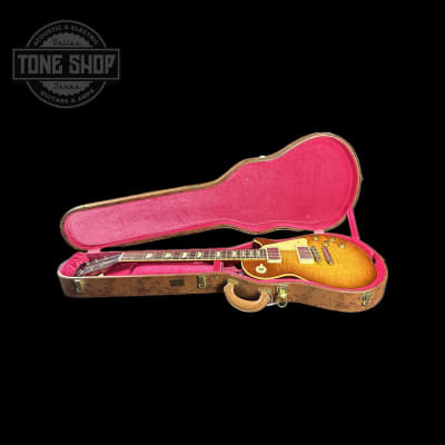 Mint Gibson Custom Shop Made 2 Measure 1959 Les Paul Standard Ice Tea Fade Murphy Lab Ultra Light Aged NH w/case image 12